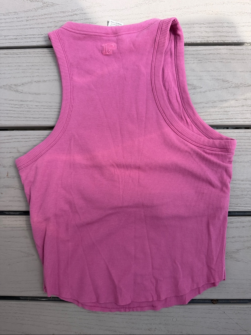 High Neck Ribbed Shelf Bra Tank - Picture 2 of 7